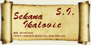 Sekana Ikalović vizit kartica